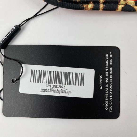 Pretty Little Thing Womens Bikini Top Leopard Sz 0 - Picture 4 of 8